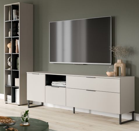 Regal Morena in kaschmir und schwarz Standregal 45 x 192 cm