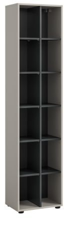 Regal Morena in kaschmir und schwarz Standregal 45 x 192 cm