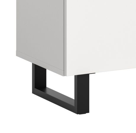 Sideboard Gelia in wei� und schwarz Kommode 120 x 84 cm, Soft-Close