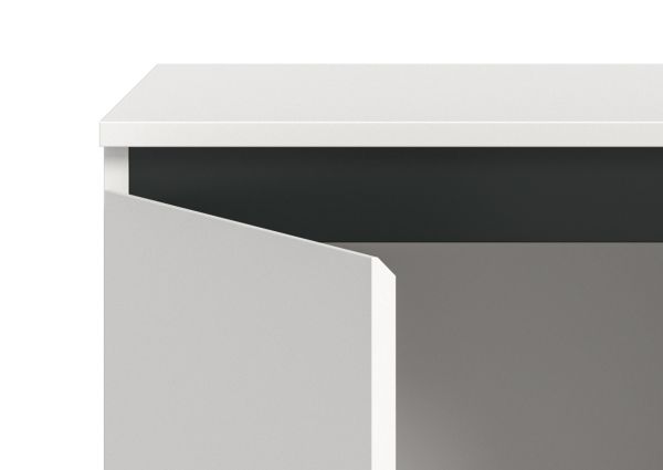 Kommode Gelia in wei� und schwarz Highboard 80 x 99 cm, Soft-Close