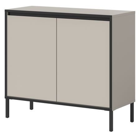 Kommode Torello in Kaschmir und Schwarz Sideboard 92 x 83 cm