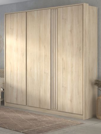 Parisot Kleiderschrank Escale6 in Eiche japanisch Dreht�renschrank 3-t�rig 185 x 203 cm