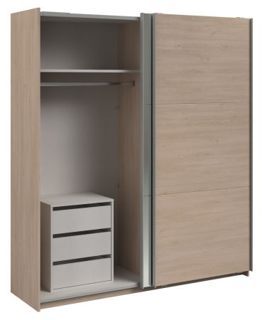 Kleiderschrank Swing in Jackson Eiche Schiebet�renschrank 2-t�rig mit Spiegel 178 x 203 cm, Soft-Close