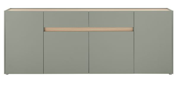 Sideboard Center in Salbei und Barista Eiche Kommode 223 cm