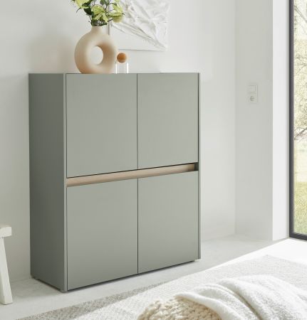 Highboard Center in Salbei und Barista Eiche Kommode 100 x 120 cm