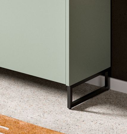 Garderobe Set 3-teilig Borga in Salbei und Artisan Eiche 140 x 192 cm, Soft-Close