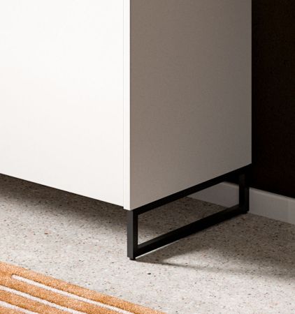 Schuhkipper Borga in wei� und Artisan Eiche Schuhschrank 110 x 94 cm, Soft-Close