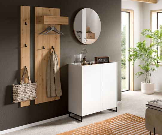 Garderobenpaneel Borga in Artisan Eiche Wandgarderobe 16 x 160 cm