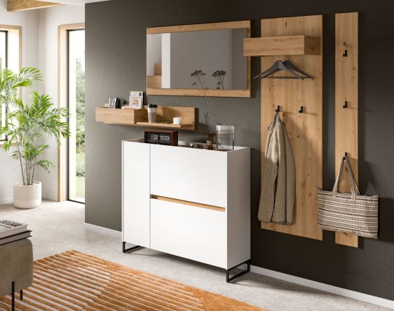 Garderobenpaneel Borga in Artisan Eiche Wandgarderobe 50 x 160 cm
