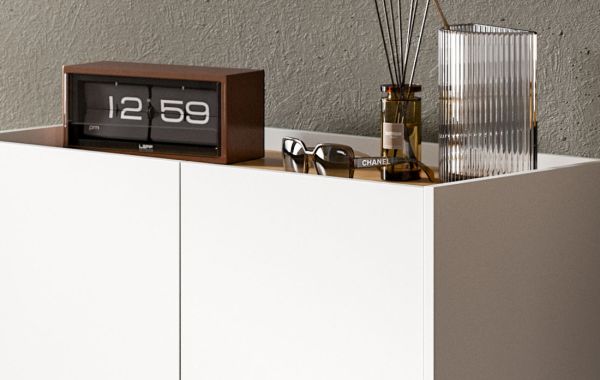 Garderobe Set 4-teilig Borga in wei� und Artisan Eiche 186 x 197 cm, Soft-Close