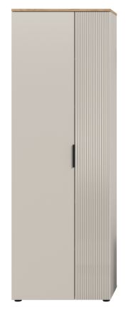 Flurschrank Skid in Kaschmir Sand und Evoke Eiche Schuhschrank 60 x 190 cm