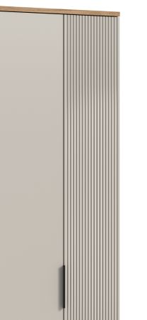 Garderobe Set 4-teilig Skid in Kaschmir Sand und Evoke Eiche 155 x 190 cm
