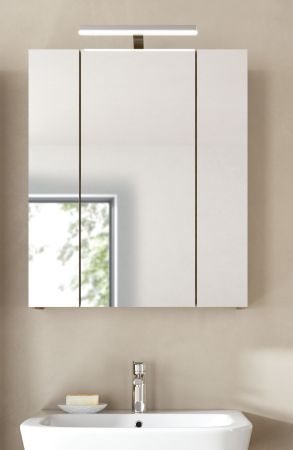 Badezimmer Spiegelschrank Cover in Nox Eiche Badschrank 3-t�rig 60 x 70 cm
