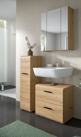Badezimmer Kommode Cover in Artisan Eiche Badkommode h�ngend / stehend 30 x 106 cm