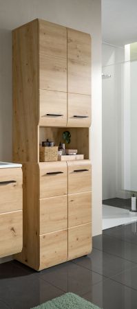 Badezimmer Hochschrank Cover in Artisan Eiche Badschrank 60 x 185 cm