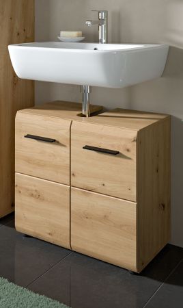 Waschbeckenunterschrank Cover in Artisan Eiche Badezimmer Unterschrank 60 cm