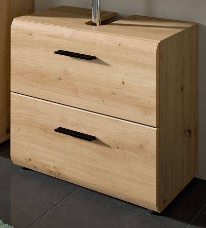 Waschbeckenunterschrank Cover in Artisan Eiche Badezimmer Unterschrank 60 cm