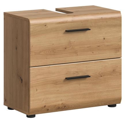 Waschbeckenunterschrank Cover in Artisan Eiche Badezimmer Unterschrank 60 cm