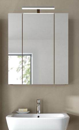 Badezimmer Spiegelschrank Cover in Artisan Eiche 60 x 70 cm, Badschrank 3-t�rig / 3D