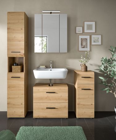 Badm�bel Set 2-teilig Cover in Artisan Eiche Badkombination 60 x 185 cm