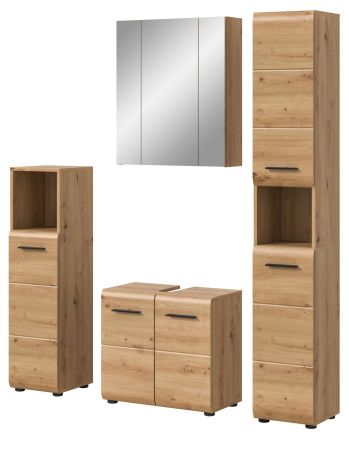 Badm�bel Set 4-teilig Cover in Artisan Eiche Badkombination 150 x 185 cm