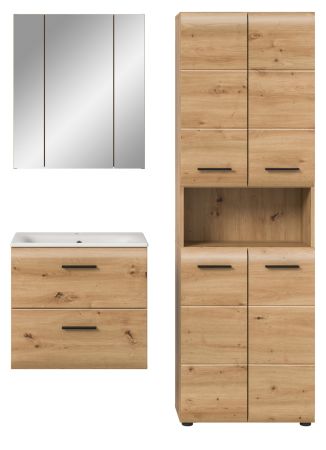 Badm�bel Set 3-teilig Cover in Artisan Eiche Badkombination 135 x 185 cm