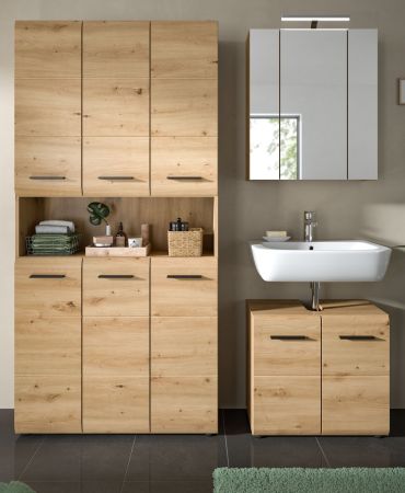 Badm�bel Set 3-teilig Cover in Artisan Eiche Badkombination 165 x 185 cm