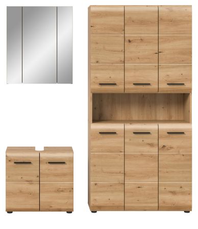 Badm�bel Set 3-teilig Cover in Artisan Eiche Badkombination 165 x 185 cm