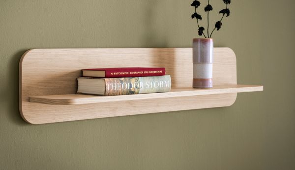 Wandboard Elverum in Eiche natur Wandregal skandinavisch 90 cm