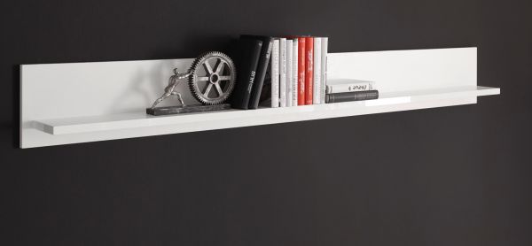 Wandboard Miami in wei� Wandregal 184 cm