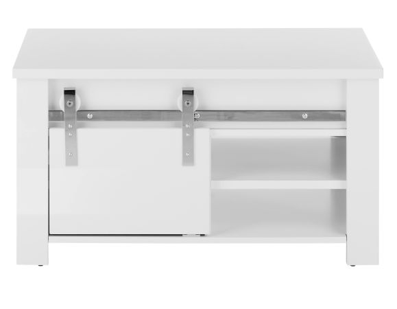 Couchtisch Miami in wei� Hochglanz Beistelltisch 93 x 60 cm