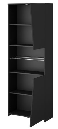 Parisot Gaming Set Meta in schwarz und Eiche Gamingtisch und Schrank inkl. LED mit Farbwechsel