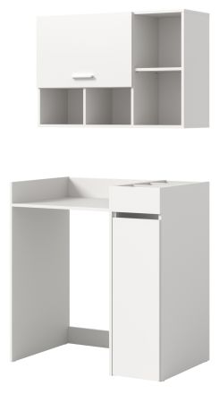 Waschmaschinenschrank Flexy in wei� Set 3-teilig 95 x 195 cm