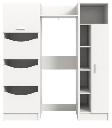 Waschmaschinenschrank Flexy in wei� Set 3-teilig 176 x 196 cm
