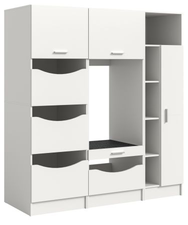 Waschmaschinenschrank Flexy in wei� Set 3-teilig 176 x 196 cm