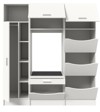 Waschmaschinenschrank Flexy in wei� Set 3-teilig 176 x 196 cm