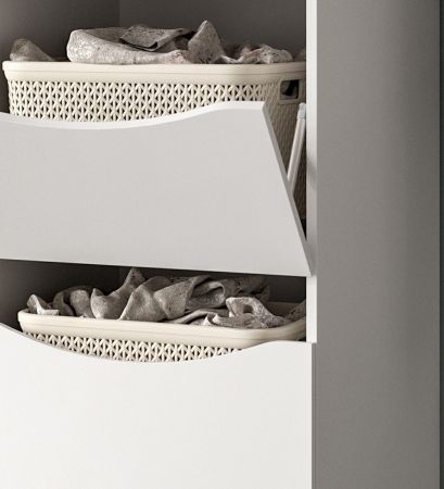 Waschmaschinenschrank Flexy in wei� Set 3-teilig 192 x 196 cm