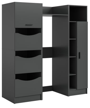 Waschmaschinenschrank Flexy in grau Set 3-teilig 176 x 196 cm