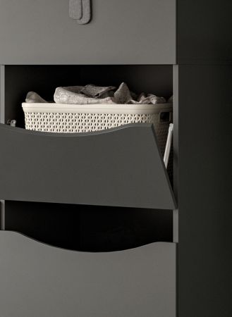 Waschmaschinenschrank Flexy in grau Set 4-teilig 242 x 196 cm