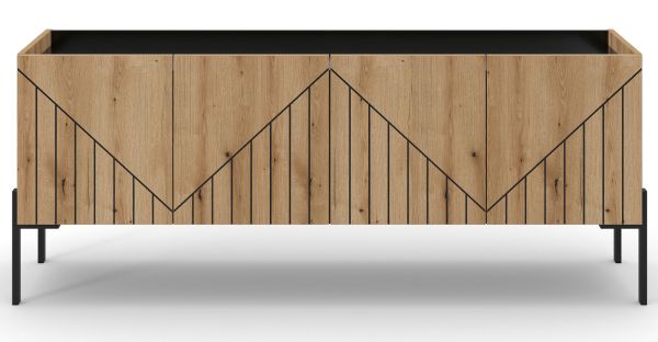 TV-Lowboard Norick in Evoke Eiche TV Unterteil 153 x 62 cm, mit Soft-Close und Komforth�he