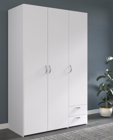 Parisot Kinder- und Jugendzimmer Shelter in wei� und Eiche Set 2-teilig mit Hochbett und Kleiderschrank