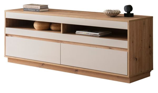 TV-Lowboard Kiruma in Kaschmir und Artisan Eiche TV Unterteil 162 x 60 cm