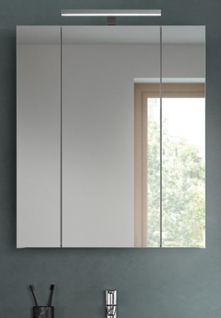 Badezimmer Spiegelschrank Telly in wei� Badschrank 3-t�rig 60 x 70 cm