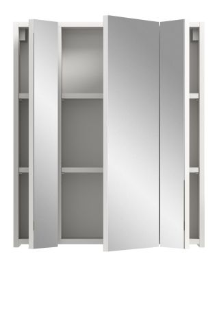 Badezimmer Spiegelschrank Telly in wei� Badschrank 3-t�rig 60 x 70 cm