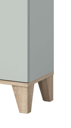 Badm�bel Set 4-teilig Luna in gr�n und Eiche Badkombination skandinavisch 109 x 190 cm