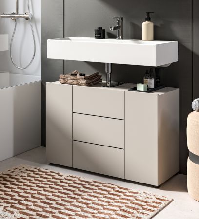 Waschbeckenunterschrank Larik in Kaschmir Badezimmer Unterschrank 82 x 56 cm