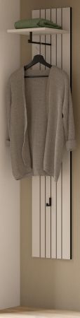 Garderobenpaneel Loreno in Kaschmir Wandgarderobe 31 x 160 cm
