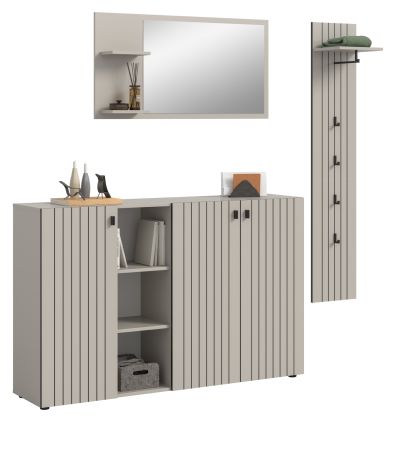 Garderobe Set 3-teilig Loreno in Kaschmir 196 x 192 cm