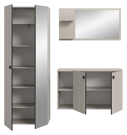 Garderobe Set 3-teilig Loreno in Kaschmir 191 x 192 cm