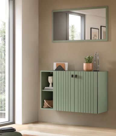 Garderobe Set 2-teilig Loreno in gr�n 106 x 192 cm